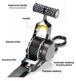 GripMaster™ Auto‑Retracting Ratchet Strap