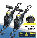GripMaster™ Auto‑Retracting Ratchet Strap